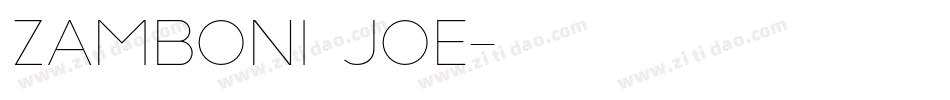 Zamboni Joe字体转换